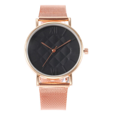 

RM Fashion Magnetic buckle Dazzling women Mesh Belt Watch ladies Quartz Analog