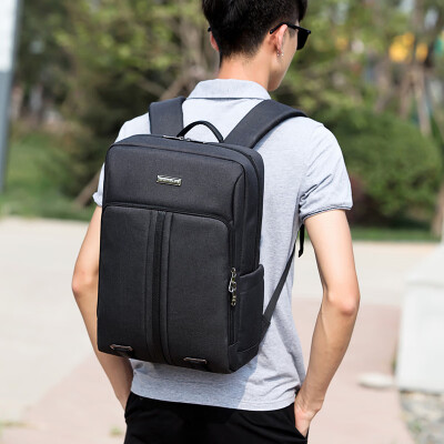 

2018 Business double shoulder bag 156 inch Anti-splashing computer bag Men carry Multi-layer large capacity backpack Korean versi