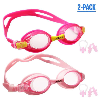 

2 Packs Kids Goggles Anti-Fog Anti-UV Swimming Goggles For Age 3-10 Years