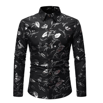 

Tailored Mens Casual Button Turn-Down Collar Slim Fit Long Sleeve Top Shirt Blouse