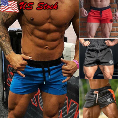 

US Men Running Shorts Bathing Suits Swimwear Pants Swim Trunks Man Swimming NEW