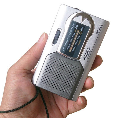 

INDIN BC-R22 AMFM Dual Band Mini Radio Receiver Portable Player Built-in Speaker with a Standard 35MM Headphones Jack