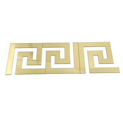 

10pcs Ceiling Line Mirror Effect Removable Wall Stickers Home Decoration