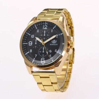 

Hot trend fashion alloy watch mens calendar quartz watch