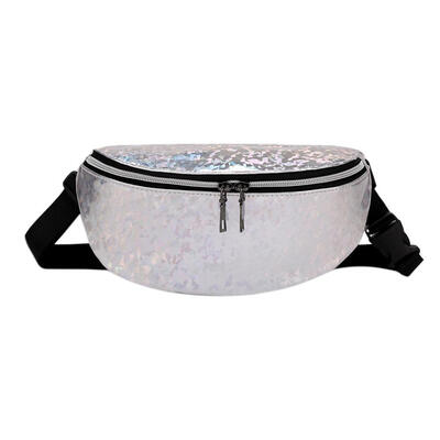 

Waterproof Bling Shoulder Waist Bags Women Fanny Patent Leather Chest Bags