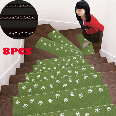 

〖Follure〗8PCS Self-adhesive Stair Carpet Mat Step Staircase Non Slip Cover Pad Luminous