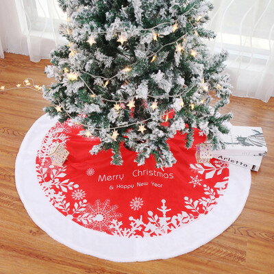 

Siaonvr Short Plush Snowflake Christmas Tree Skirt Ornament 48inch Diameter Christmas