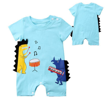 

Cartoon Newborn Toddler Baby Boy Girl Dinosaur Romper Jumpsuit Clothes Outfits