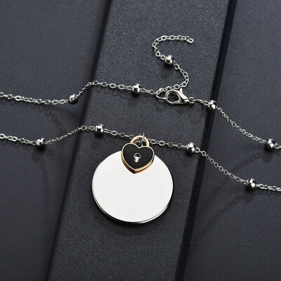 

Simple Ladies Round Pendant Necklace OL Style High Quality European And American Personality Charm Wedding Party Fashion Jewelry