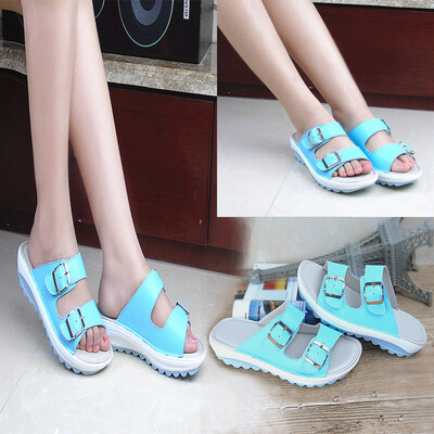 

Rose Popular Summer Women Casual Sandals Beach Slipper Peep Toe Platform Soft Shoes