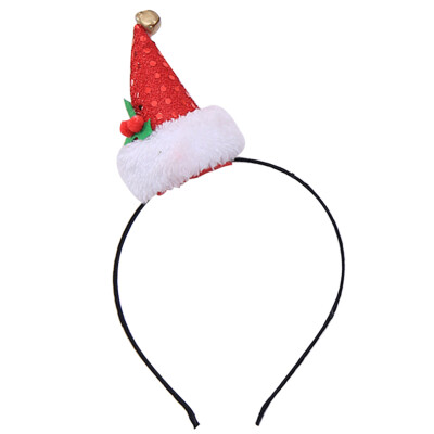 

Christmas Hat Headband Santa Xmas Party Decoration Props Double Hair Band Clasp Head Hoop Decor Rrnaments Adult Children Gift