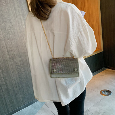 

Tailored Womens new fashion small square bag wild chain shoulder Messenger bag