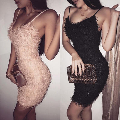 

USA Fashion Women Bandage Bodycon Sleeveless Club Evening Party Short Mini Dress