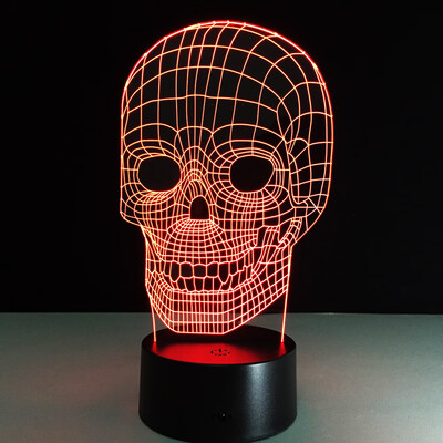 

Yeduo Illusion Skeleton 3D LED Night Light Acrylic Colorful Kids Baby Bedroom USB Table Lamp