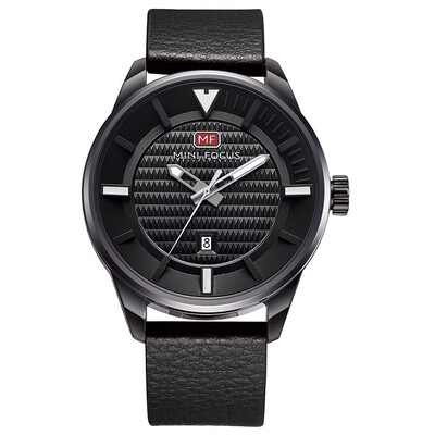

BOFUTE Mens Watch Business Watch Quartz Watches Japanese Movement Calendar Waterproof Genuine Leather Strap 0026G