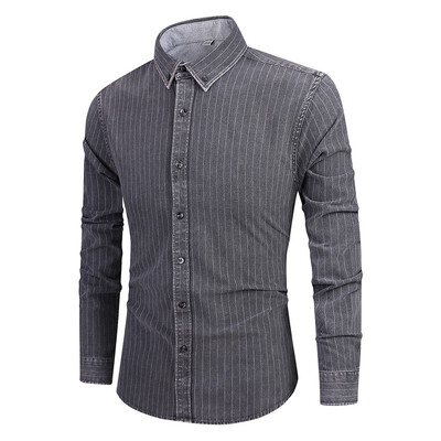 

Tailored Mens Long Sleeve Button Turndown Collar Painting Casual Top Blouse Shirts