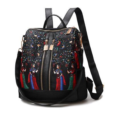 

Backpack female fashion tide fashion wild bag Oxford canvas travel ladies backpack