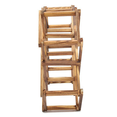 

Greensen Foldable Wooden Wine Rack Organizer Display Shelf 10 Bottles Capacity Wood Wine Organizer 10 Bottles Wine Rack