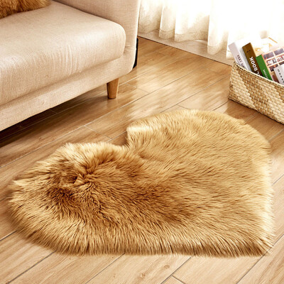 

Toponeto Wool Imitation Sheepskin Rugs Faux Fur Non Slip Bedroom Shaggy Carpet Mats