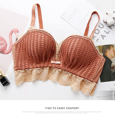 

Sexy Lace Bras Womens Seamless Underwear Wire Free Push Up Bras Girls Lace Thin Bras