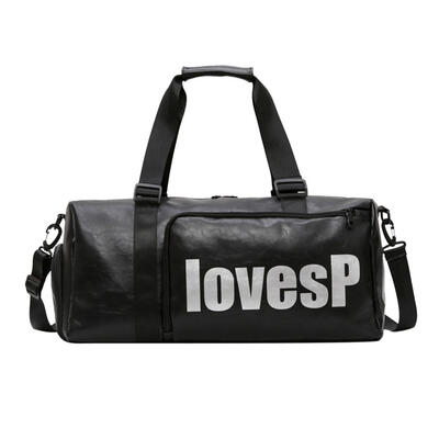 

Leather Sport Gym Bags Shoes Pocket Unisex Outdoors Travel Shoulder Handbag