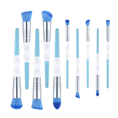 

Toponeto 10 Pcs Gourd Two-color Wooden Handle Special Makeup Brush Set