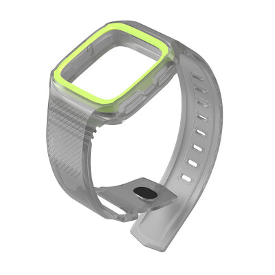 

〖Follure〗Rugged Protective Case With Silicone Wrist Strap Bands for Fitbit Versa Watch A