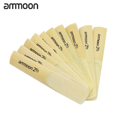 

ammoon 10pcs Reeds Strength 25 2-12 Reed Bamboo for bB Clarinet Accessory Part
