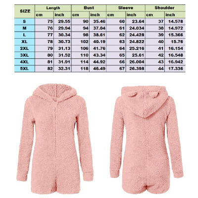 

Women Winter Fall Velutum Nighty Soft Cute Long-Sleeved Plush Jumpsuit Sweety Lovely Pajamas Comfortable Home Clothes