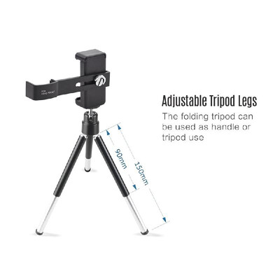 

Handheld Phone Fixing Clip Holder Extended Bracket & Foldable Mini Tripod Stand Mount Kit for DJI OSMO Pocket Handheld Gimbal Came
