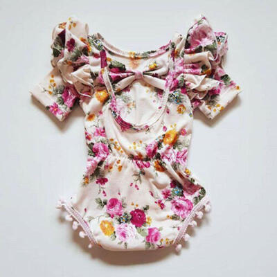 

Sumemr Newborn Baby Girl Fly Sleeve Romper Bodysuit Infant Clothes Outfits
