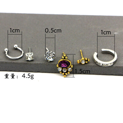

2019 new brand design moon leaf earrings small set generous simple earrings gift for women One piece