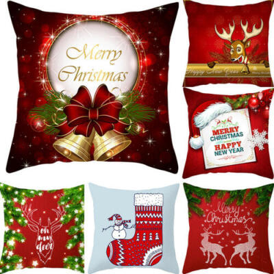 

US STOCK 18x18" Christmas Pillow Case Sofa Car Throw Cushion Covers Home Decor