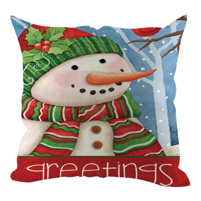 

Siaonvr Christmas Pillow Cover Pillowcases Decorative Sofa Cushion Cover Home Decoration