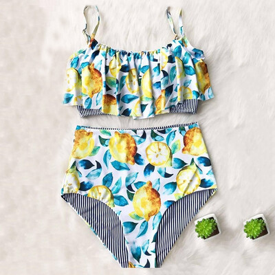 

Roseonmyhand Womens Splice Bikini Print Two Piece Swimsuit Pushups Swimwear Beachwear