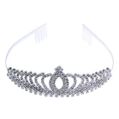 

Bride Crystal Crown Heart-Shaped Headdress Romatic Elegant Luxury Jewelry