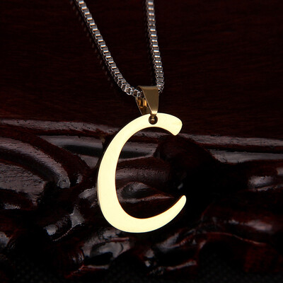 

A-Z 26 Letters Gold Colors Pendant Necklaces Women Choker Necklace Jewelry