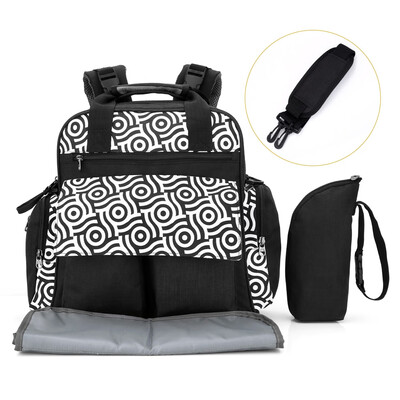 

010 Diaper Bag Multifunction Backpack Separate Pockets Adjustable Straps