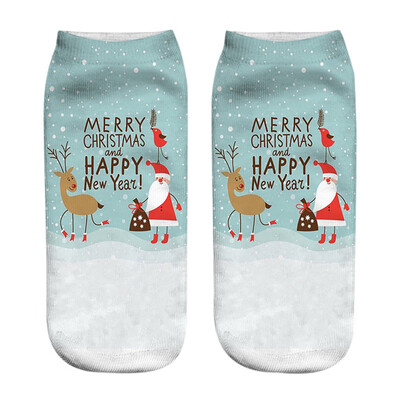 

Gobestart Unisex Christmas Funny 3D Fashion Printed Casual Socks Cute Low Cut Ankle Socks