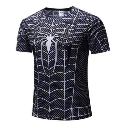 

Spider-Man T-Shirt Short Sleeve Casual T-Shirt Red Blue Spider Tops
