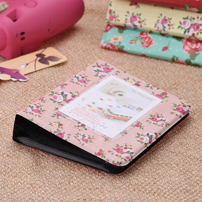 

64 Pockets Camera Photo Album Holder Vintage Retro Rose Pattern Book Style Album for Mini Fuji Instax & Name Card 7s 8 25 50s 90