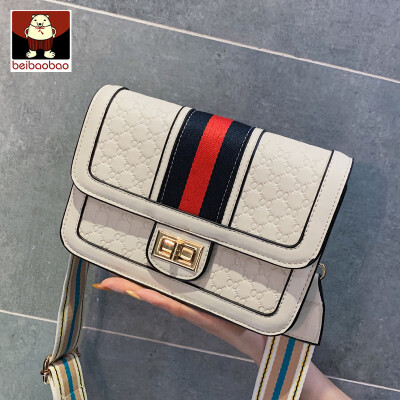 

On the new womens bag new 2019 broadband texture single shoulder small square bag fashion Joker Messenger bag