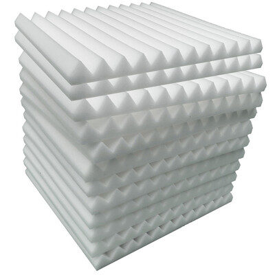 

Gobestart 12Pcs Acoustic Foam Panel Sound Stop Absorption Sponge Studio KTV Soundproof