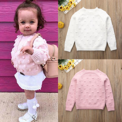 

Toddler Kids Baby Girl Knitted Sweater Tops Long Sleeve Autumn Winter Clothes AU