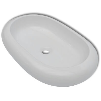 

Luxury Ceramic Basin Oval-shaped Sink White 248" x 165