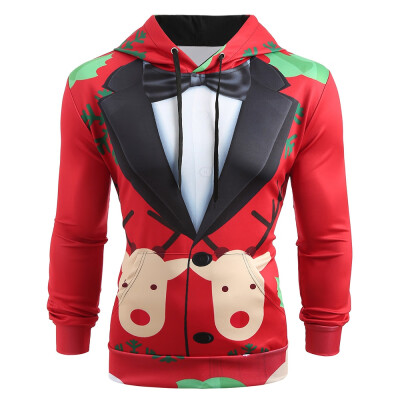 

Christmas Faux Suit Print Pullover Hoodie