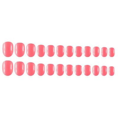 

Fake Nails Tips 24pcs 12 Different Size Natural Short False Nails Tips Full Cover Acrylic Artificial Nails for Nail Salons & DIY N