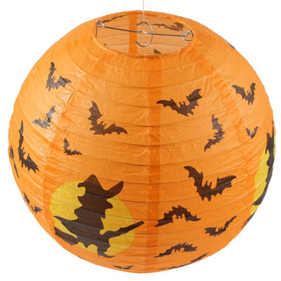 

New Halloween Paper Pumpkin Witch Spider Hanging Lantern Light Lamp Party Decoration Funny Gift