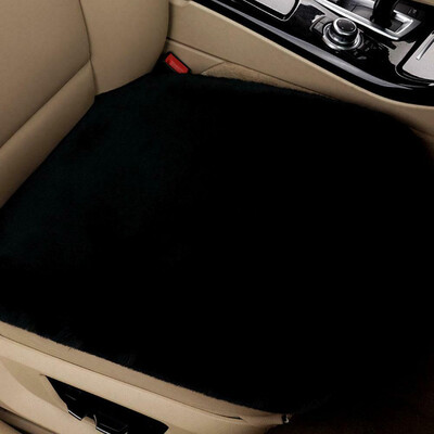 

Premium Sheepskin Car Seat Cushion Cover Soft Warm Winter - Beige Universal Fit