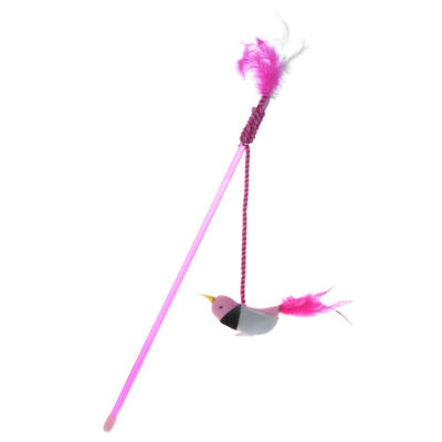 

Pet Teaser Animal Feather Stick Toys Cats Catch Interactive Train Wand Toys